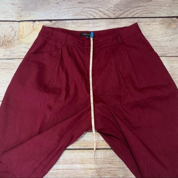 NWT Lafayette 148 NY Radicchio Linen Shorts Size 10 - Picture 13 of 16